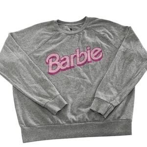 Junk Food Clothing Sweatshirt Women Large Grey Barbie Cropped Flea Market Fleece
